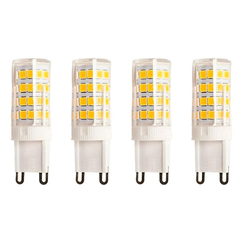5X Kit 4 Lâmpada Led Halopin G9 7W Arandela Luz Quente 3000K