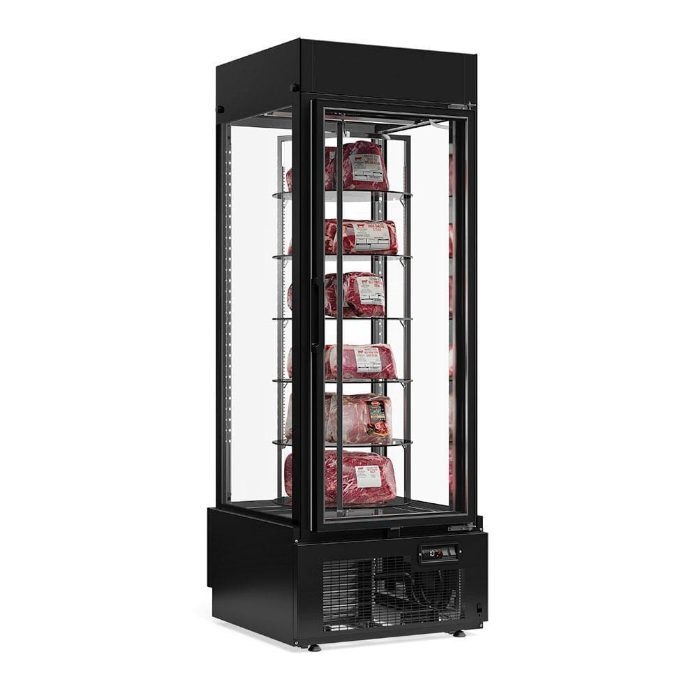 Expositor de Carnes Giratório 6 Prateleiras GEVG075 Preto Gelopar 220v