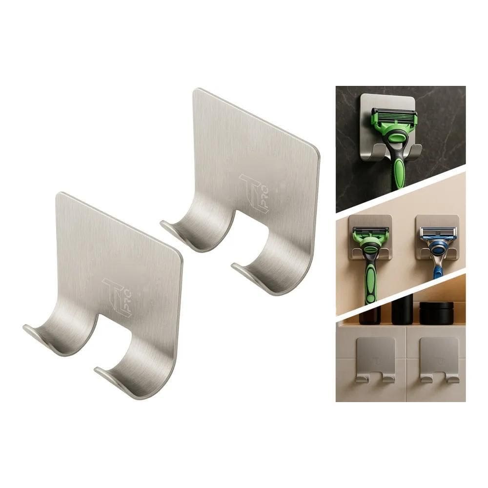 5X Kit Suporte Porta Aparelho Gilete Toalha Organizar Aço In