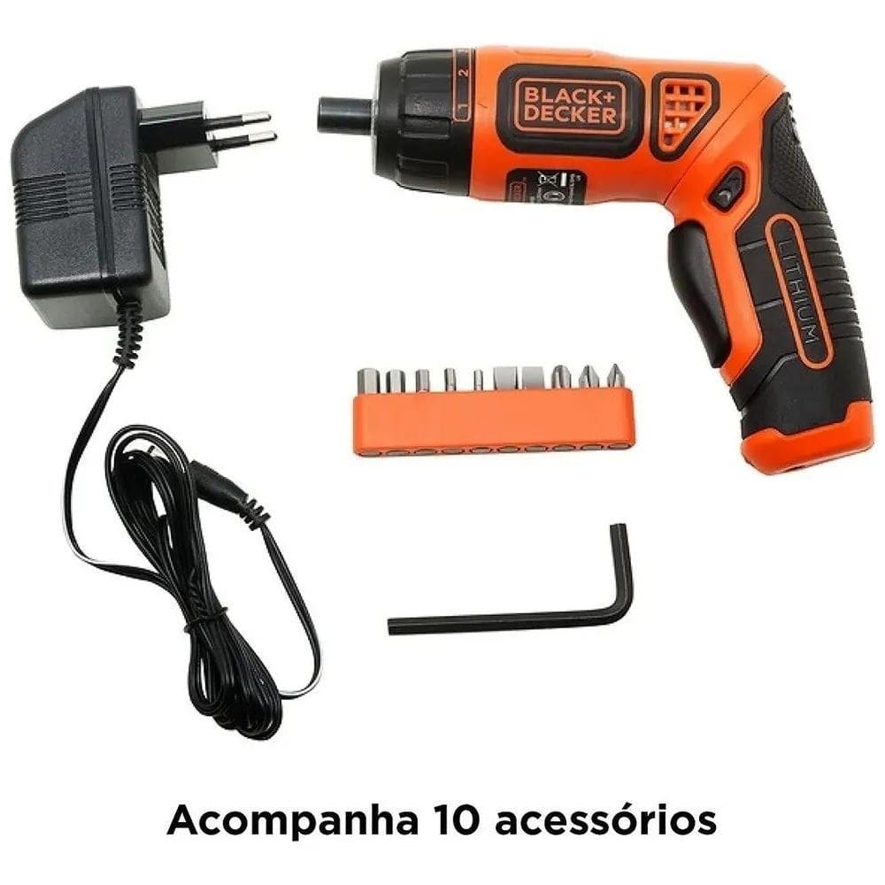 5X Parafusadeira Sem Fio Black+Decker Bdcs36F Laranja 50 Hz/