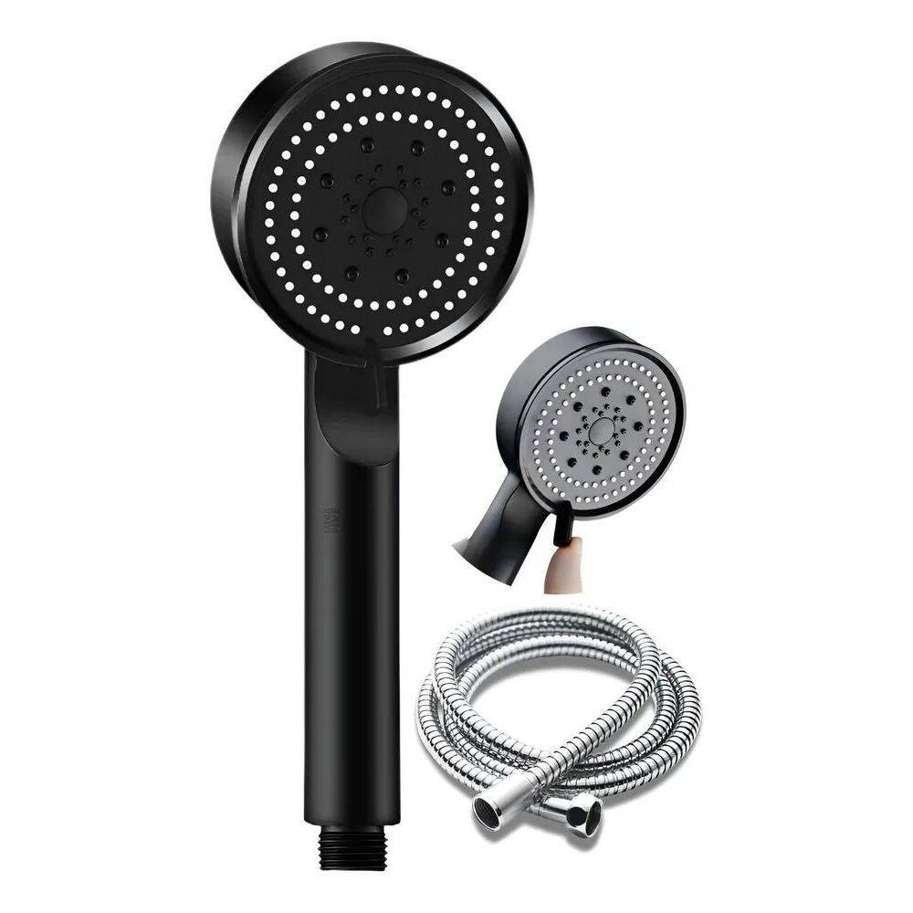 5X Ducha Lavatório De Cabelo Preto Alta Pressão + Mangueira