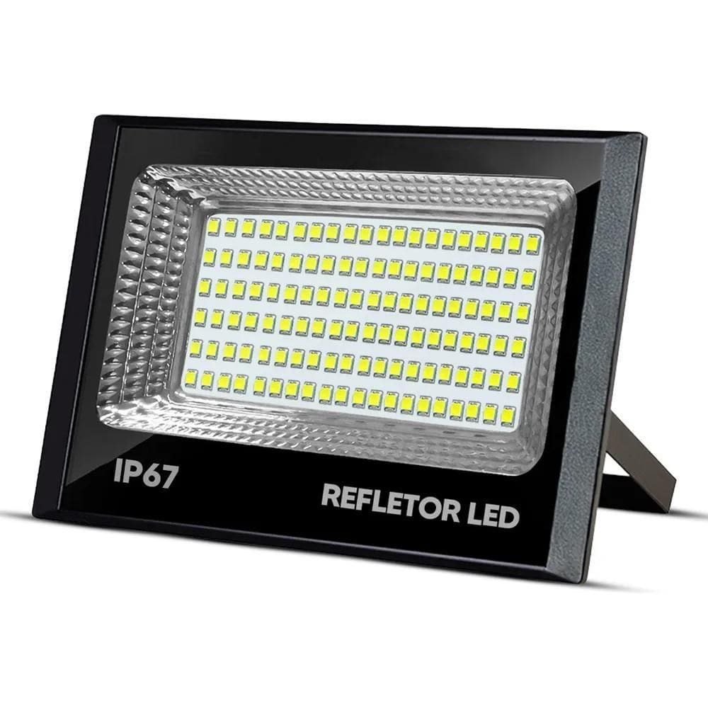 5X Refletor Led Smd 200W Holofote Prova Dágua Luz Branco Des