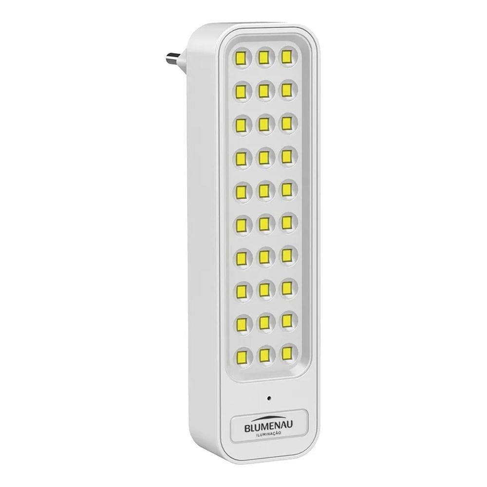 5X Luminaria De Emergencia Com Plug 1W 30 Leds Blumenau Cor