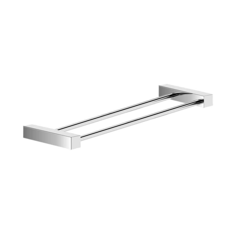 Porta Toalhas Duplo 30cm Alto Brilho Toalheiro Para Banheiro Troia