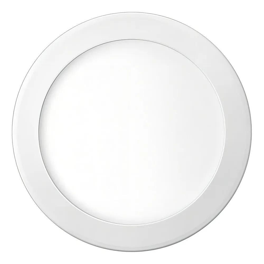 5X Plafon Led Embutir 18W 6500K Redondo Branco Frio Elgin