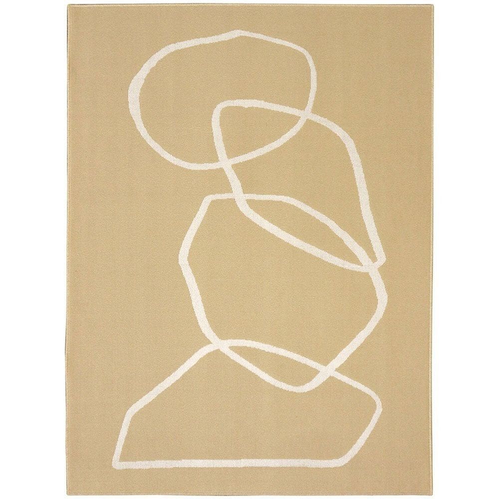 Tapete 150cm X 200cm Lyre Tapetes São Carlos Bege