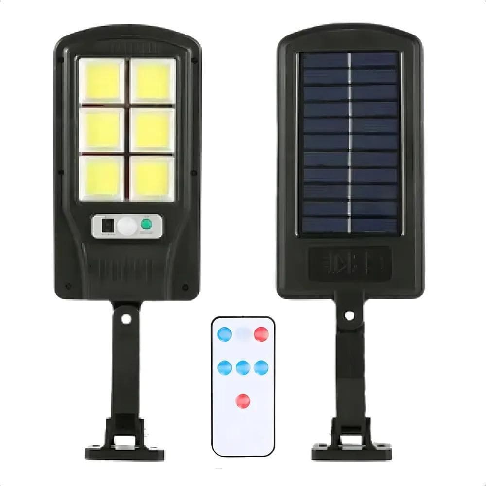 5X Luminaria Solar Externa Poste Led Com Sensor 100W Control