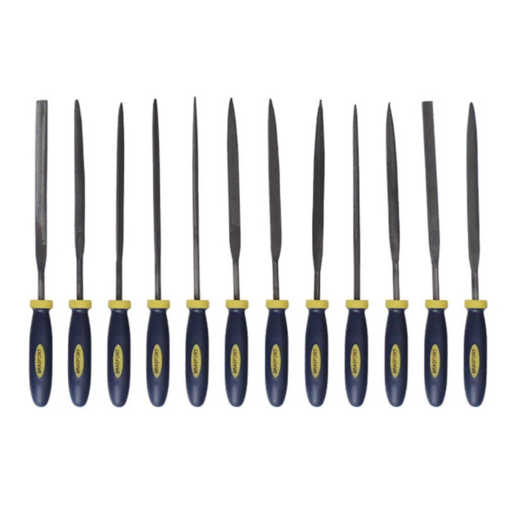 Jogo com 12 Limas Agulha com Cabo - 7916 - BRASFORT