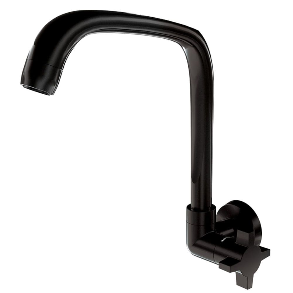 Torneira para Cozinha de Parede Fitt Cross 1168 F64 Preta - 7111100 - LORENZETTI