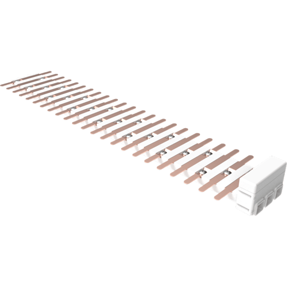 Barramento Flutuante Trifásico 46 Pólos DIN 100A Neutro+Terra - 099.200.010 - BRUM