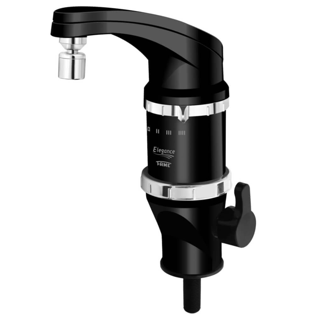 Torneira Elétrica 4 Temperaturas Elegance Preta para Bancada 110 Volts e 4.800 Watts - 1039891 - FAME