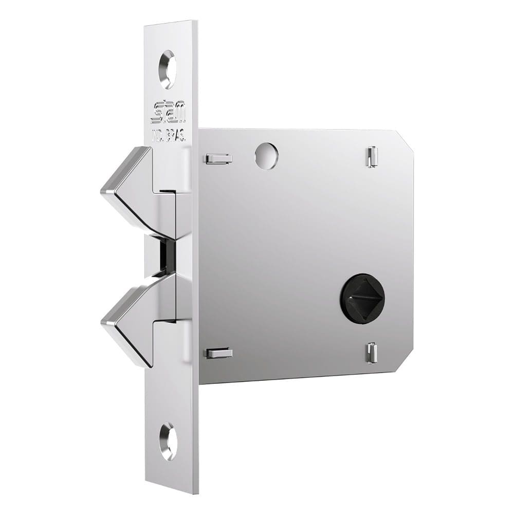Fechadura Biel 1006s com Roseta Quadrada Classic Cromado para Banheiro - 41490 - STAM