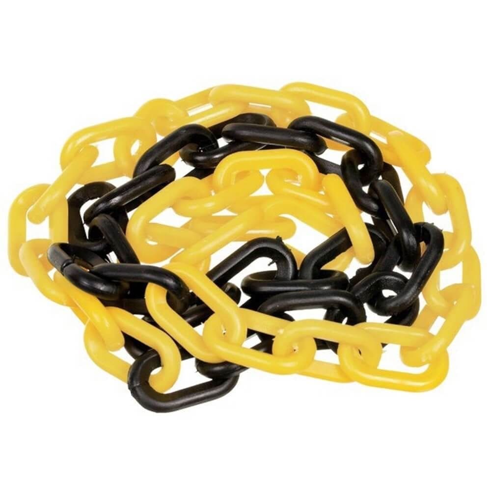 Corrente Plástica Amarela e Preta de 6mm com 10 Metros - 1546060000 - VONDER