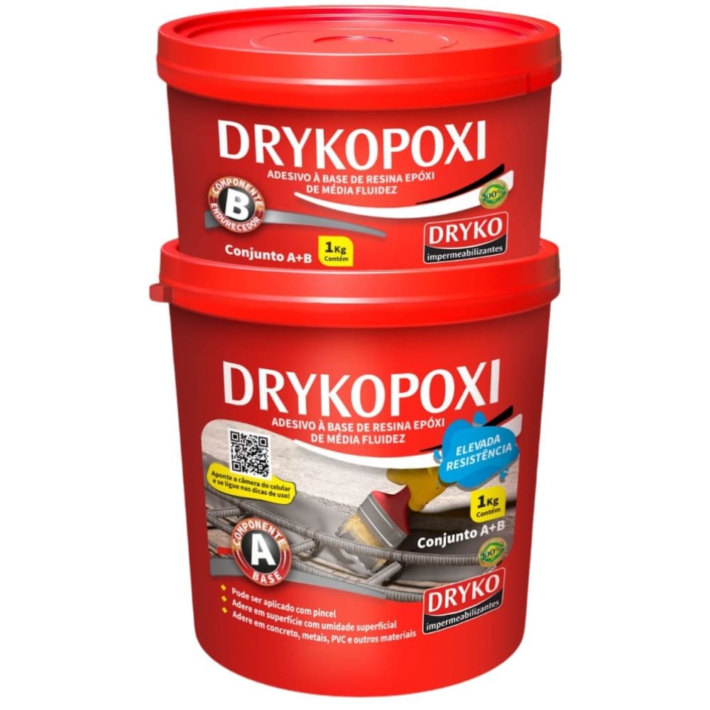 Adesivo Estruturante Drykopoxi 1 Kilo - POXI - DRYKO