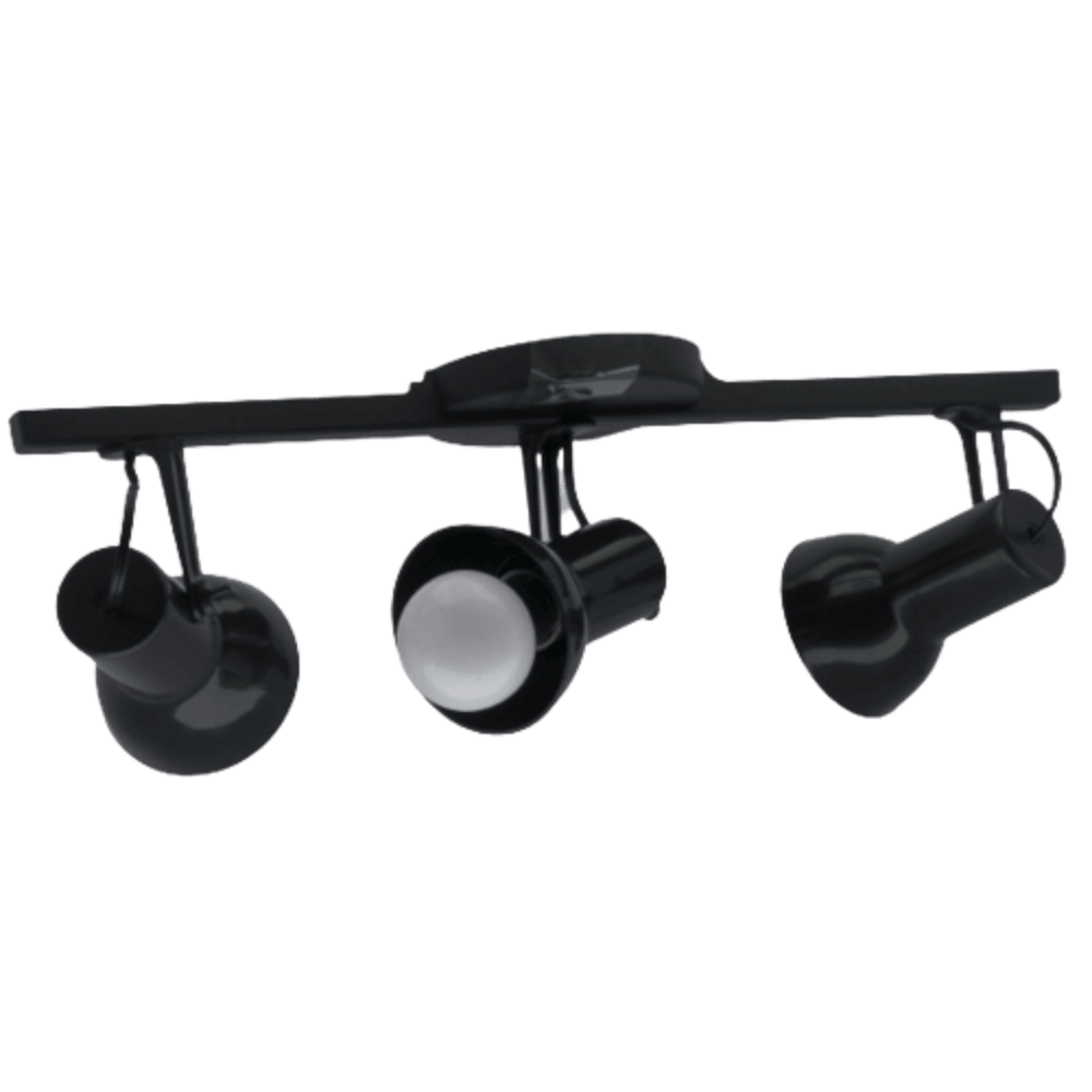 Spot Trilho Triplo Preto - 1123-S - INDUPLAS