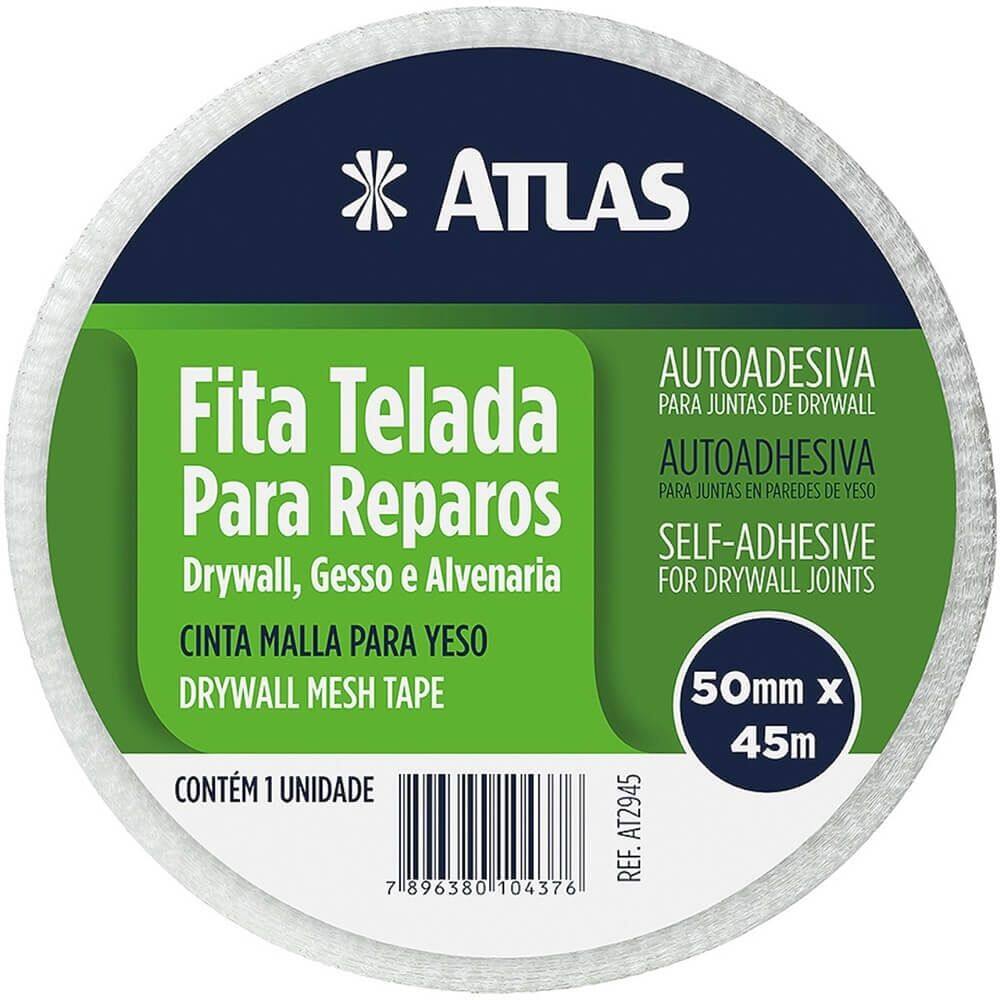 Fita Telada para Reparos 50mm x 45 Metros - AT2945 - PINCÉIS ATLAS