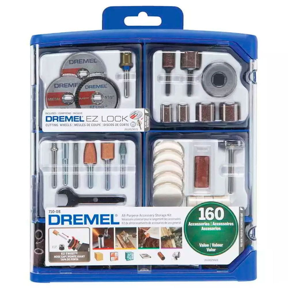 Conjunto de Acessórios Multiuso com 160 peças - 26150710AK000 - DREMEL