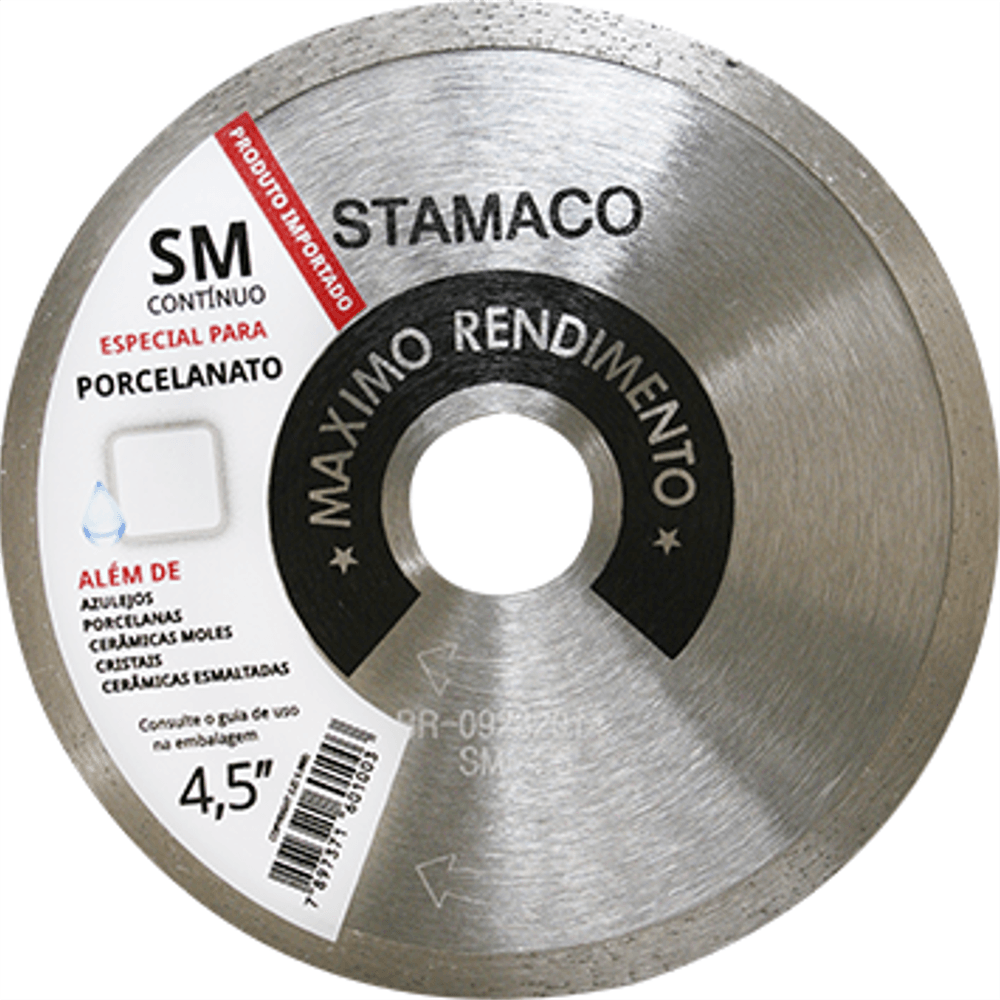 Disco Diamantado para Porcelanato Aliafor Contínuo SM 110MM - 1003 - STAMACO