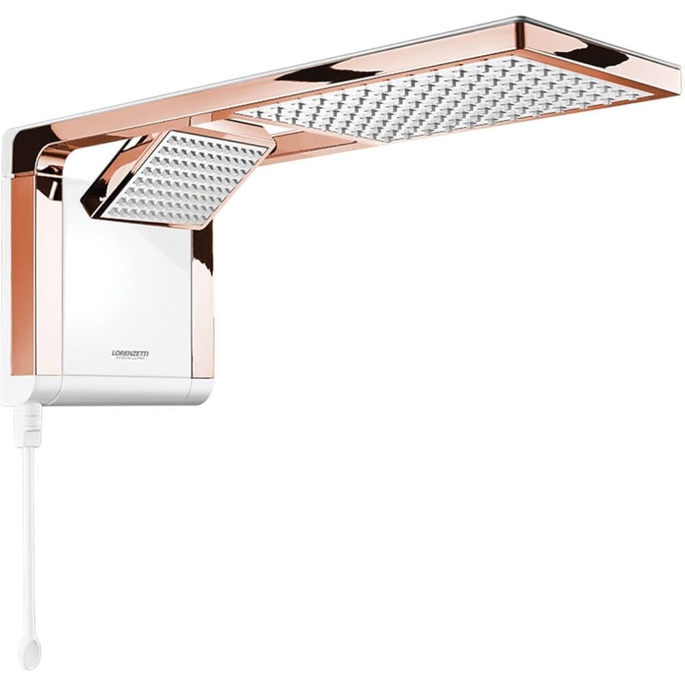 Chuveiro Acqua Duo Branco Rose Gold 220 Volts 7800 Watts - 7510124 - LORENZETTI