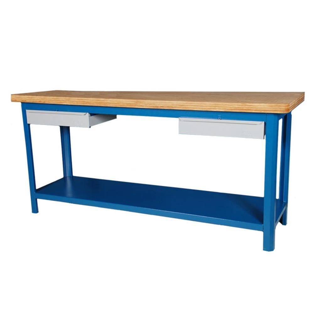 Bancada Com Tampo de Compensado 2 Gavetas 200x60x92cm - 202CD - FERCAR