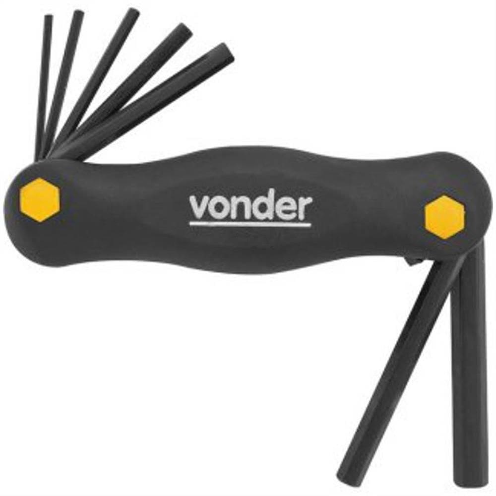 Chave Allen 2 a 8mm Com 7 Peças Com Suporte CRV - 35.73.200.800 - VONDER