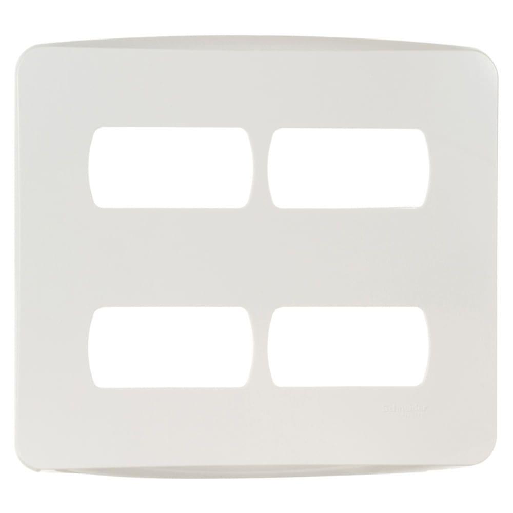 Placa 4x4 4 Postos Separados Branca Miluz - S3B77440 - SCHNEIDER