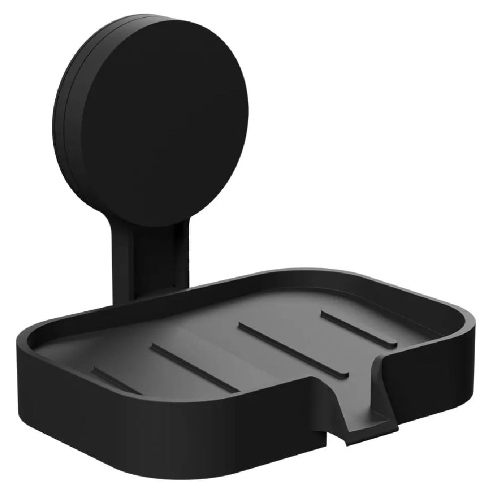 Saboneteira 13,1x2,4x11cm com Adesivo Preto Fosco - AD4/SAB*PR-FOS - ASTRA