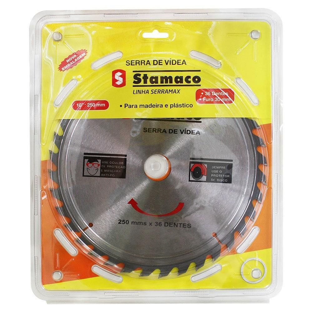 Disco de Videa Serra Serramax 250mm 36 Dentes - 2123 - STAMACO