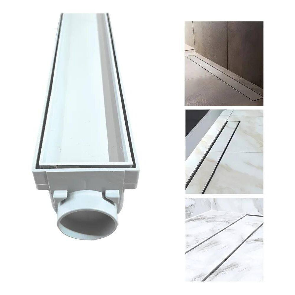 5X Ralo Linear 6X50 Piso Porcelanato Oculto Invisível Sifona