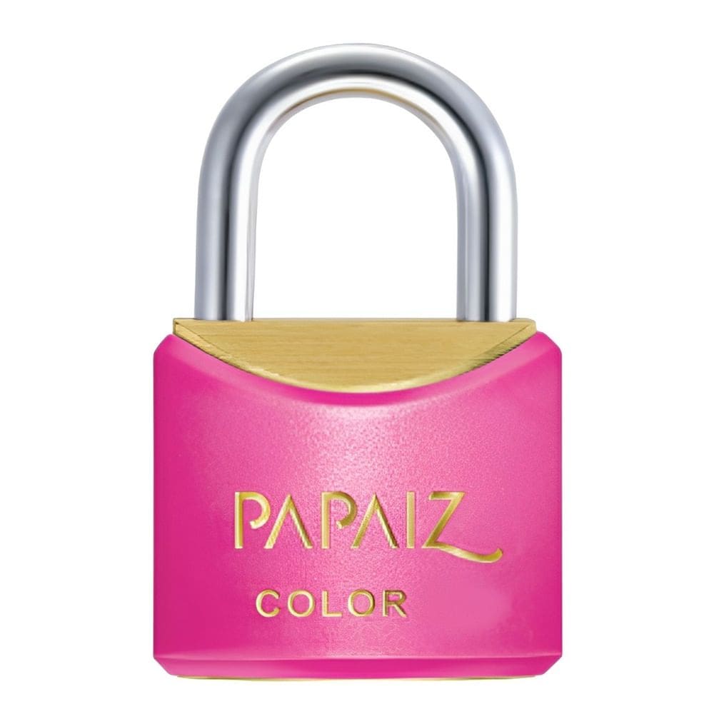 Cadeado Latão Termo Plástico Cromado 25 Rosa - 0102250 - PAPAIZ