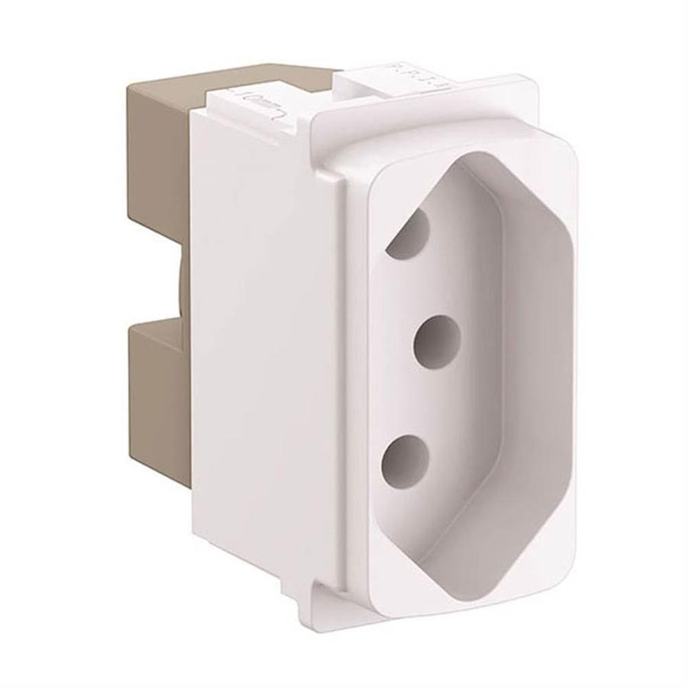 Tomada 2p+T 10A 250V 1 Módulo Zeffia - 680160 - PIAL