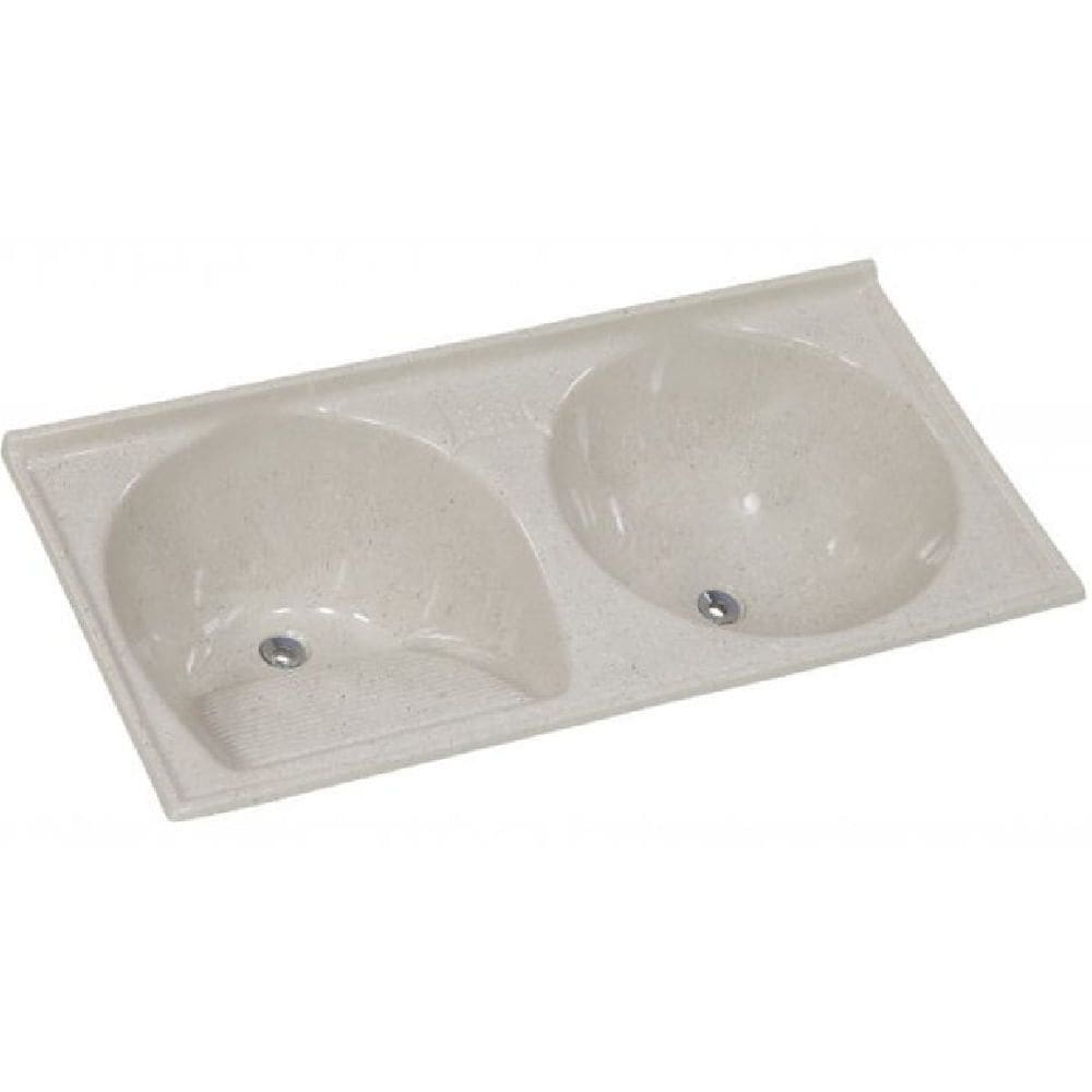 Tanque Duplo 124x62cm Sintético Standart Travertin - 502514 - A.J.RORATO