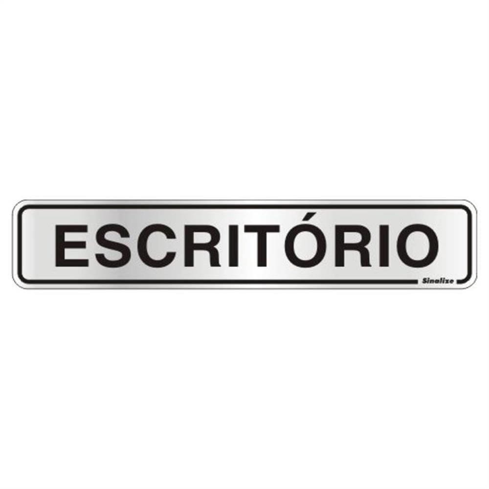 Placa auto-ades.5x25cm(escrit.) sinalize - 100AW - SINALIZE