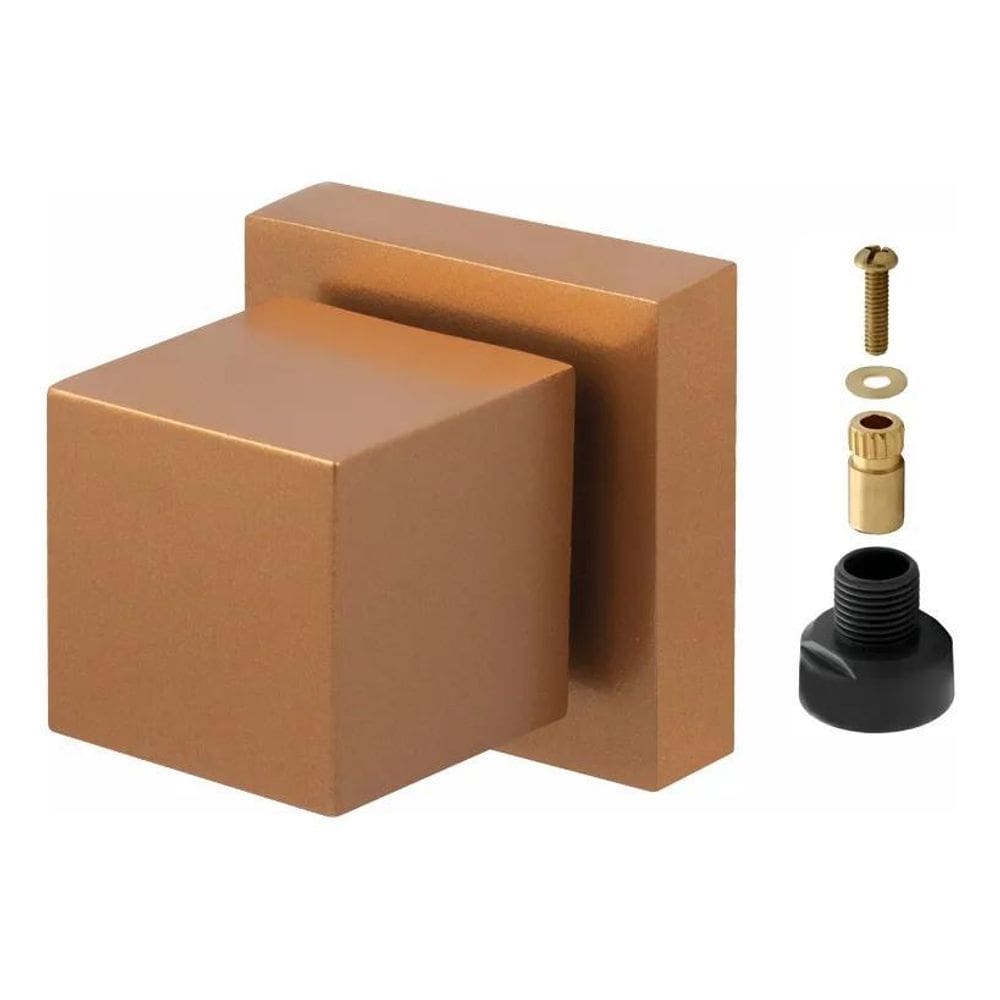 5X Acabamento Quadrado Rose Gold + Conversor Docol Para Deca
