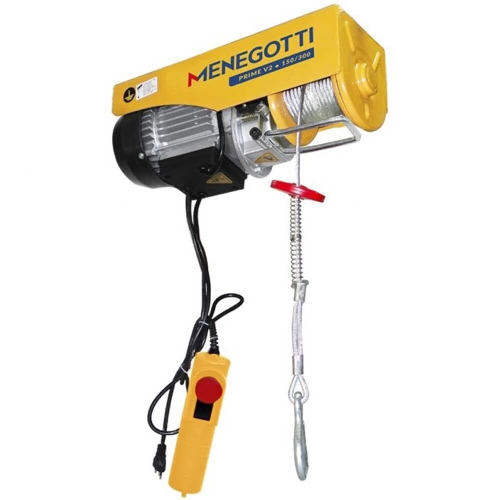 Guincho de Coluna Elétrico Prime V2 150/300 Kilos Monofásico 220 Volts - 40230321 - MENEGOTTI