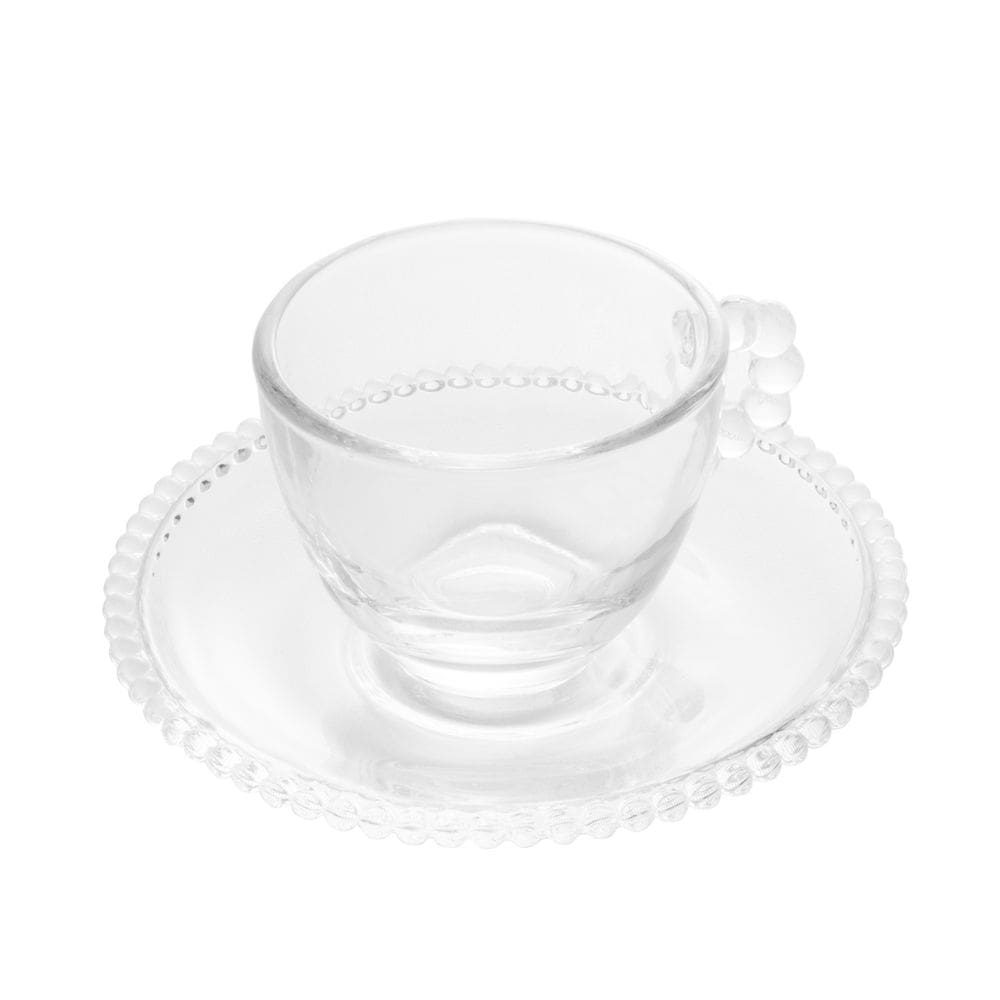 Jogo 4 Xícaras 80ml Para Café De Cristal Pearl Wolff