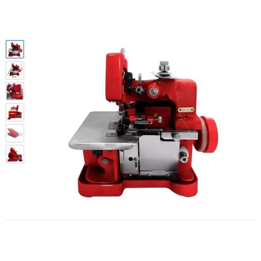 Overloque Semi Industrial Gn1-110V- Portátil Vermelha