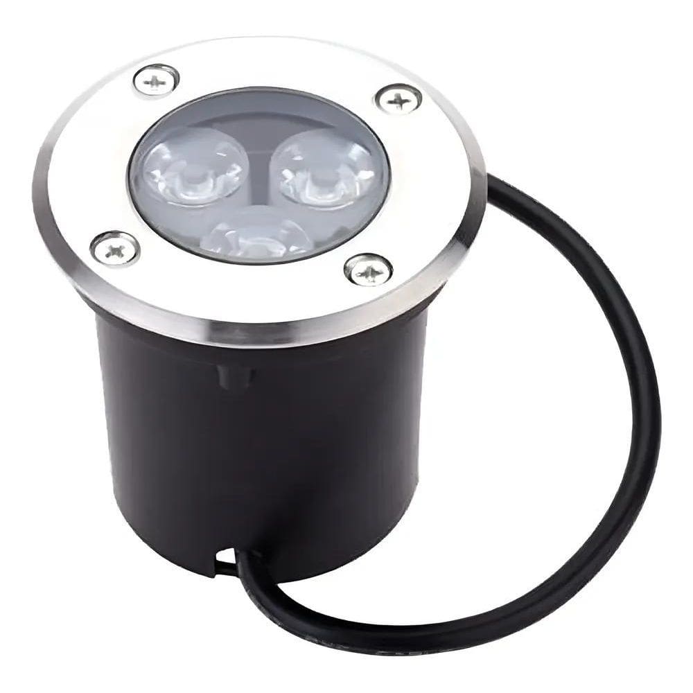 5X Spot Balizador Luminária Led Piso Chão Deck Branco Frio 3