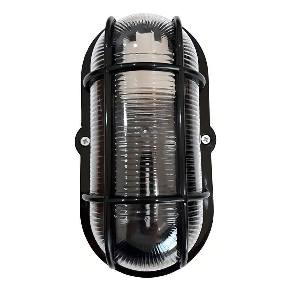 5X Luminária Arandela Tartaruga Externa Com Grade E-27 Bulbo