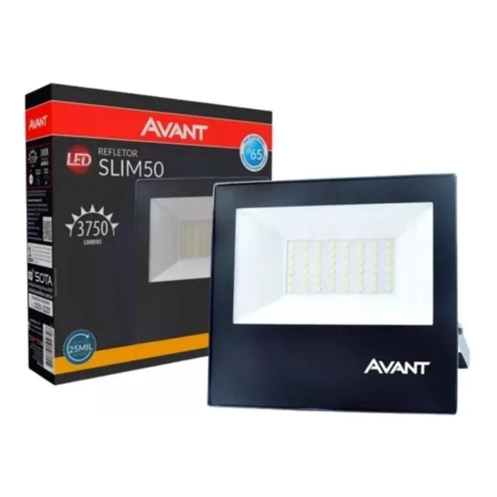 5X Refletor Led Avant Slim 259501372 50W Com Luzbranco-Quent