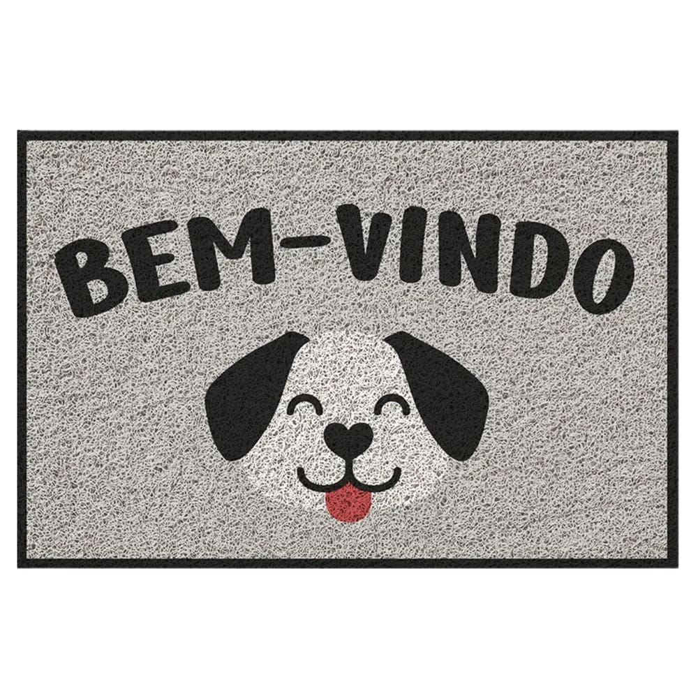 Tapete Capacho de Porta Vinílico Estampado 60x40cm Uzoo