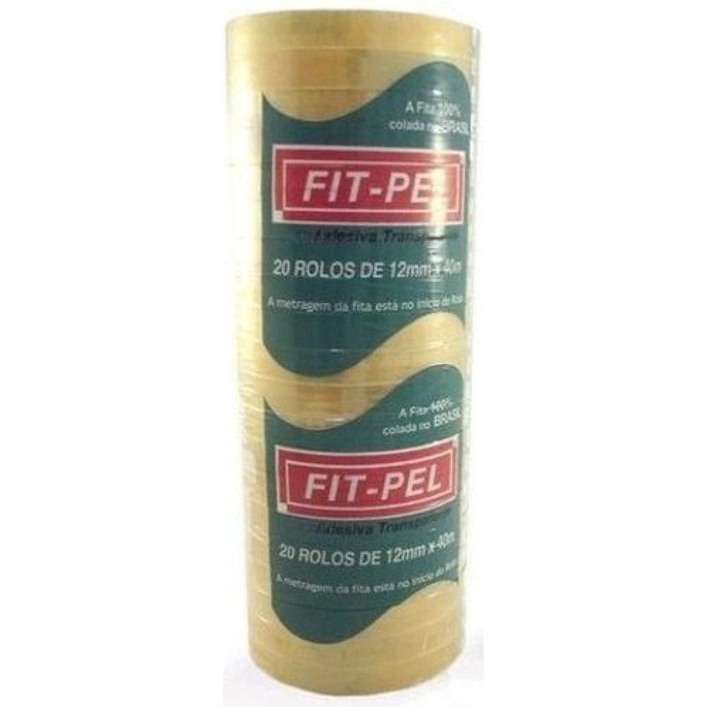 Fita Adesiva Durex Transparente 12Mm X 40M Rolo Com 20Un