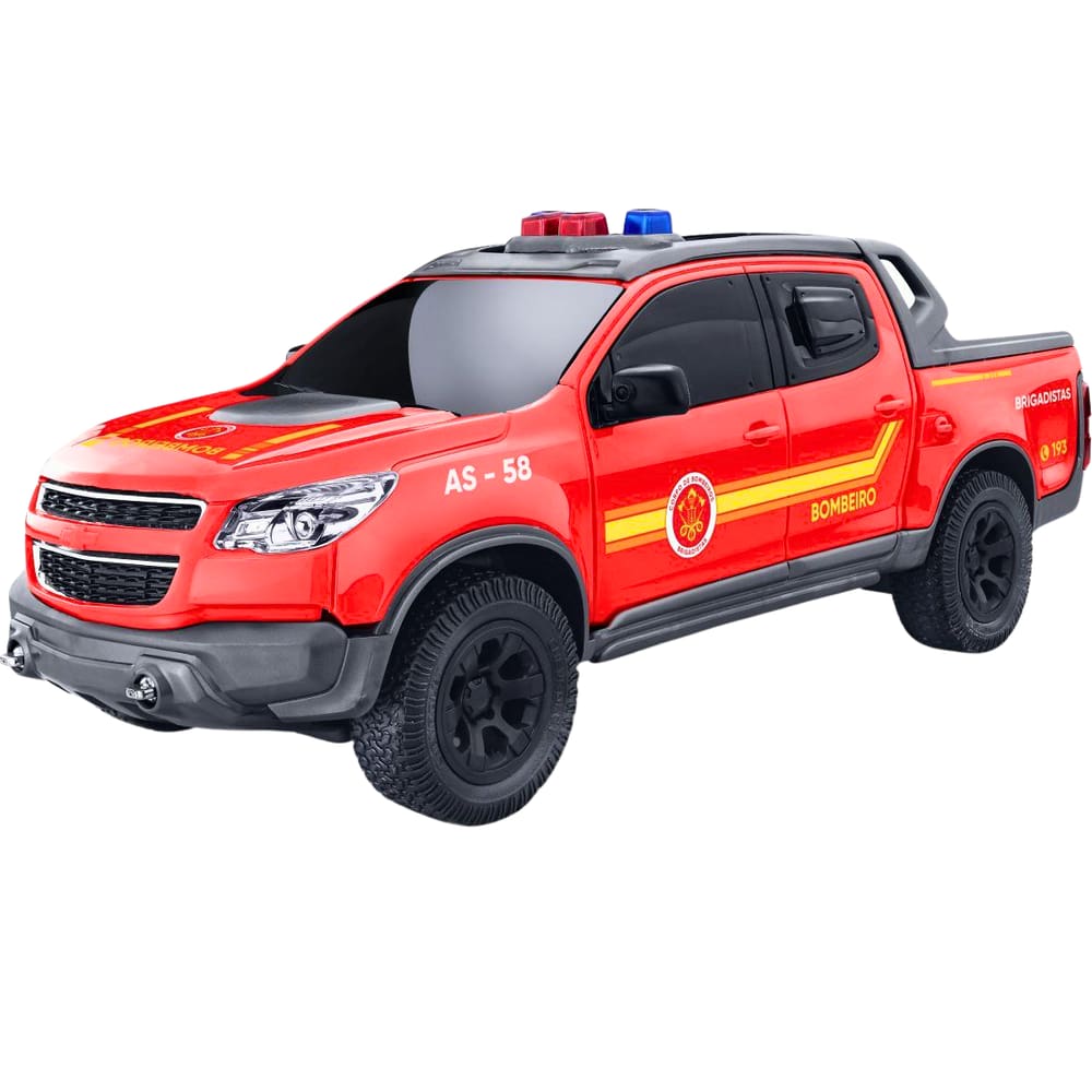 Veiculo Carrinho de 30 cm Pick Up S10 Bombeiro Roma