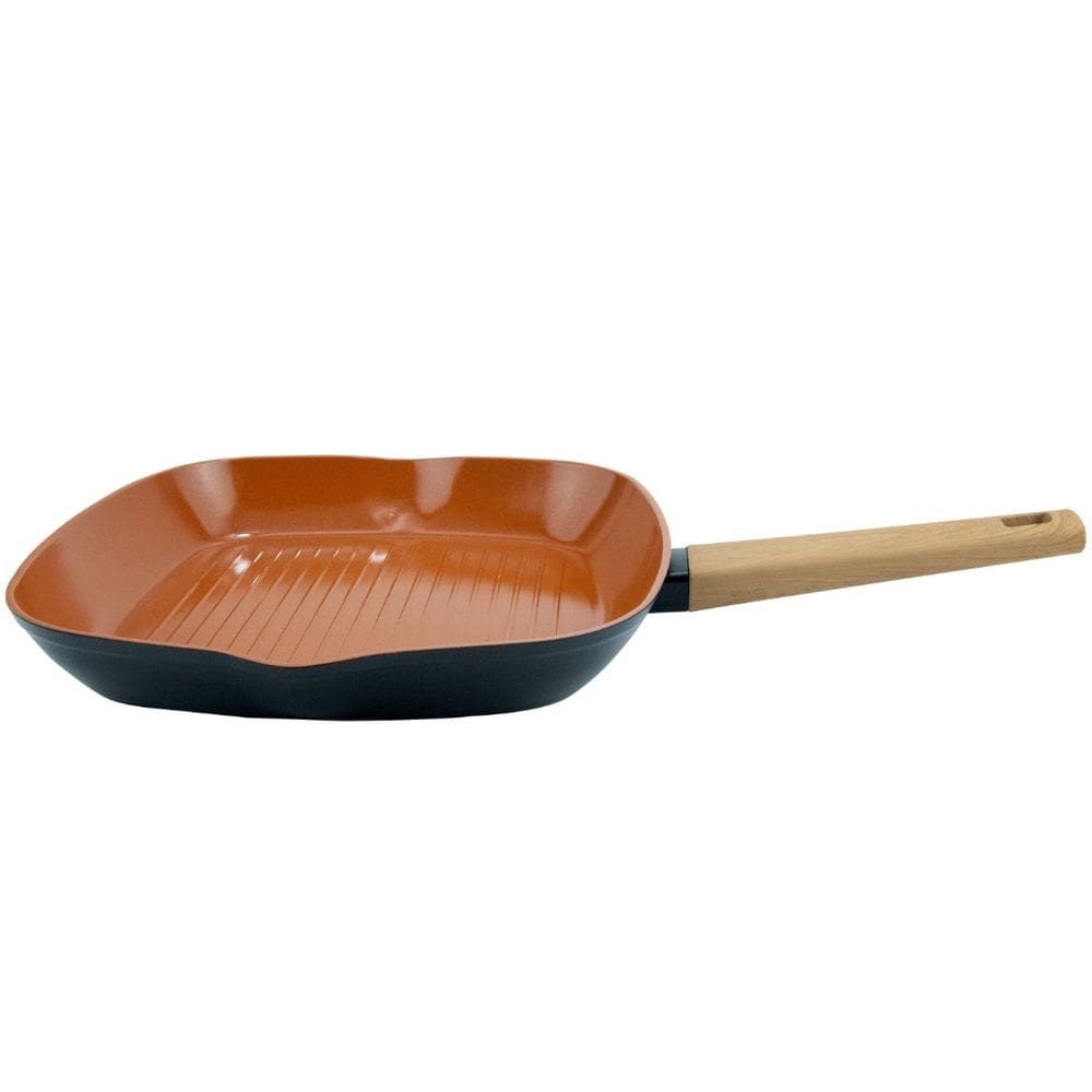 Grill 28x28cm Indução Revest Cerâmico Norma Preta Fracalanza