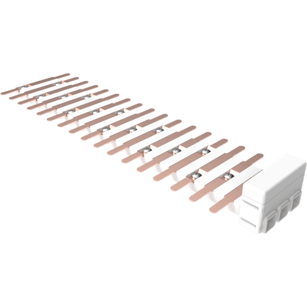 Barramento Flutuante Trifásico 34 Pólos DIN 100A Neutro+Terra - 099.200.009 - BRUM