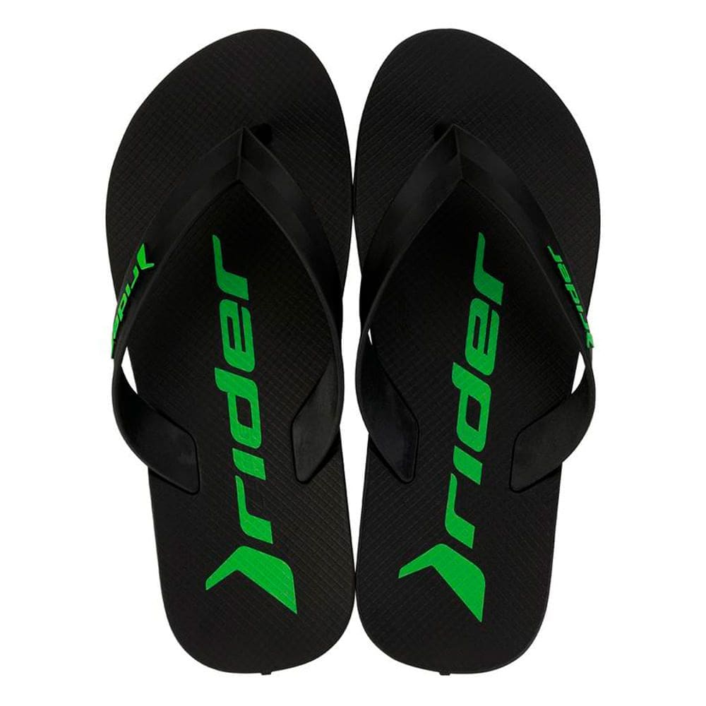 Chinelo Rider Feel Cor Preto e Verde Tamanho 43/44 1 Par