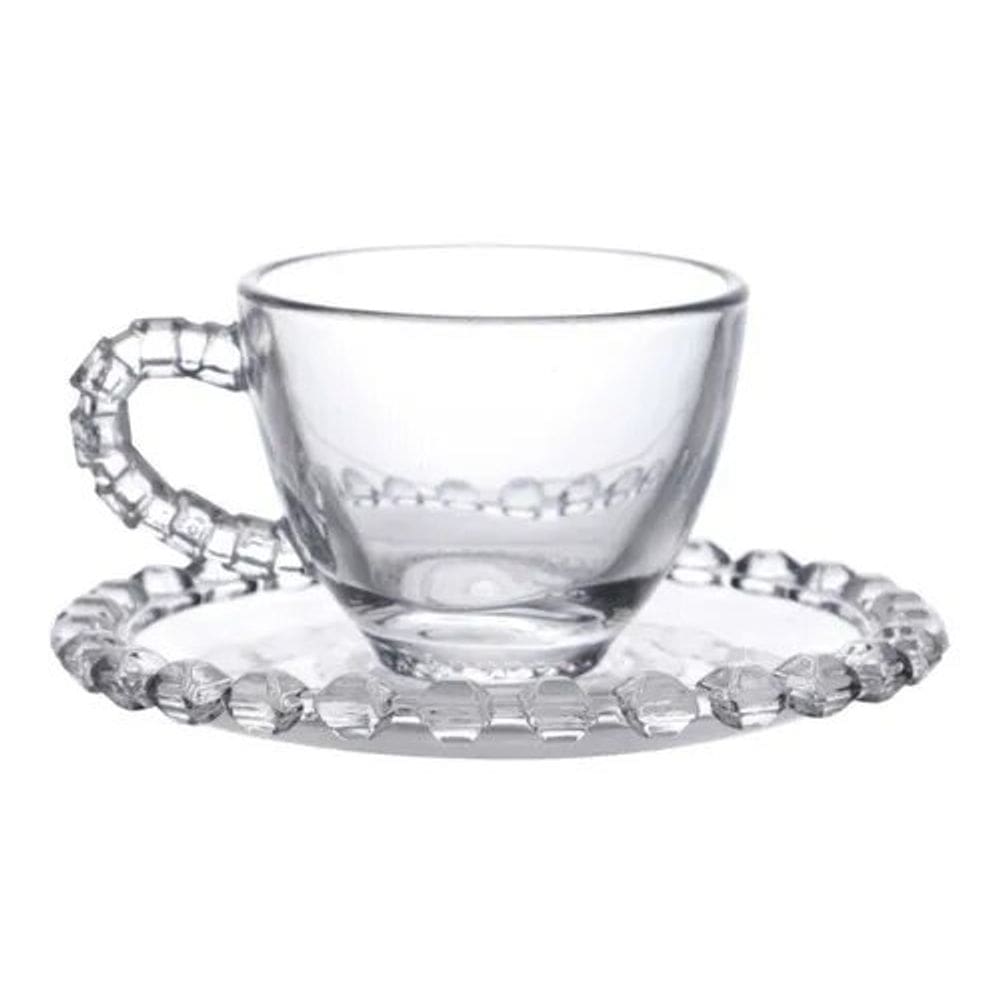 Jogo 4 Xícaras Para Café 80ml Cristal Diamante L` Hermitage