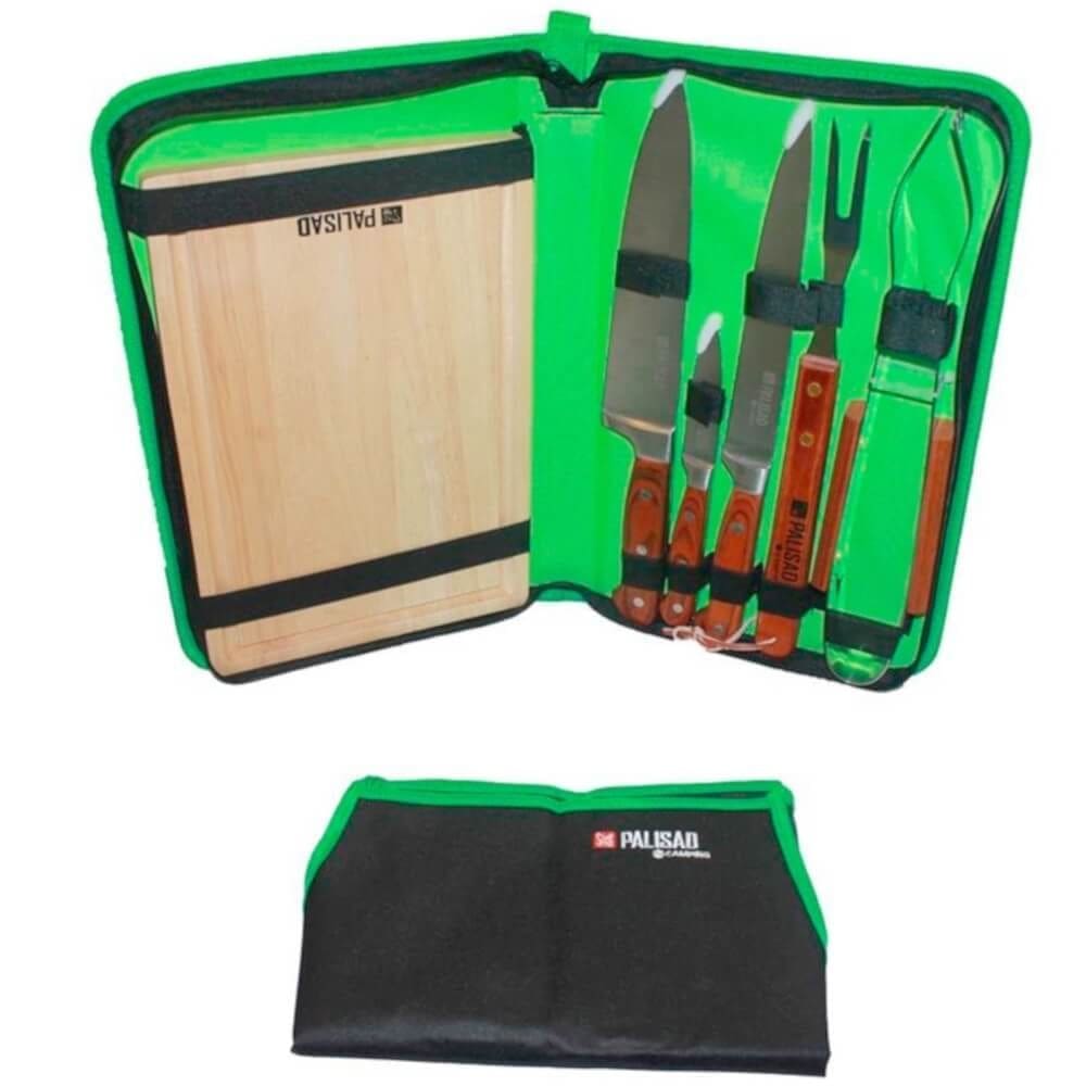 Kit para Churrasco em Inox 8 Peças - 7914955 - PALISAD CAMPING