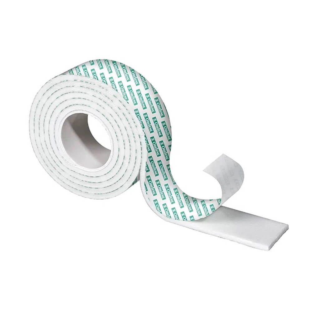 Fita Adesiva Dupla Face de Espuma Branca 1x24mm - OR36312 - ORDENE