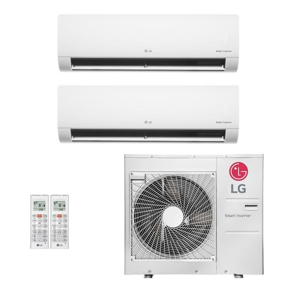 Ar-Condicionado Multi Split Inverter LG 36.000 (1x Evap HW 18.000 + 1x Evap HW 24.000) R-32 Quente/Frio 220V